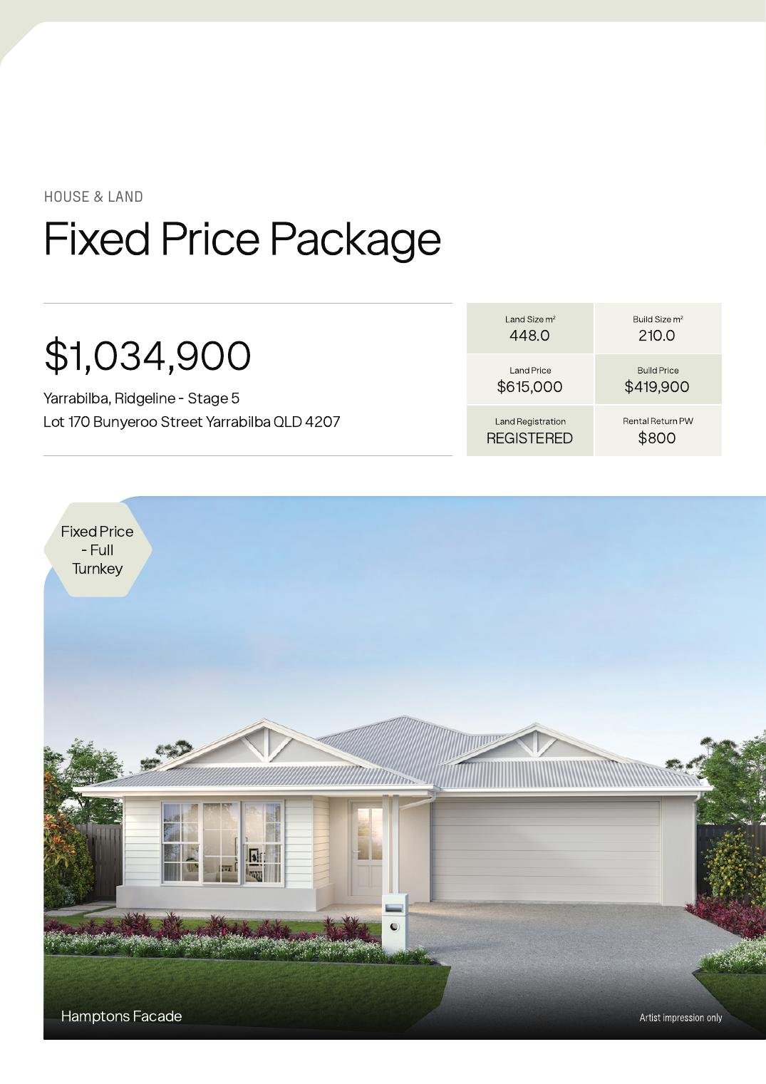 page-01 Ridgeline Hamptons 210 — Lot 170, Yarrabilba