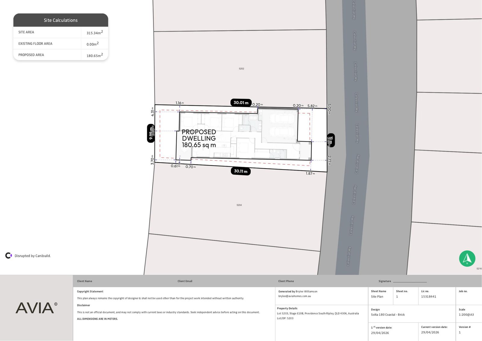 Solta 180 Coastal — Lot 5203, South Ripley