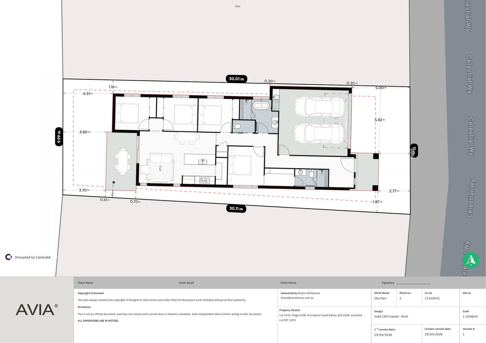 Solta 180 Coastal — Lot 5203, South Ripley