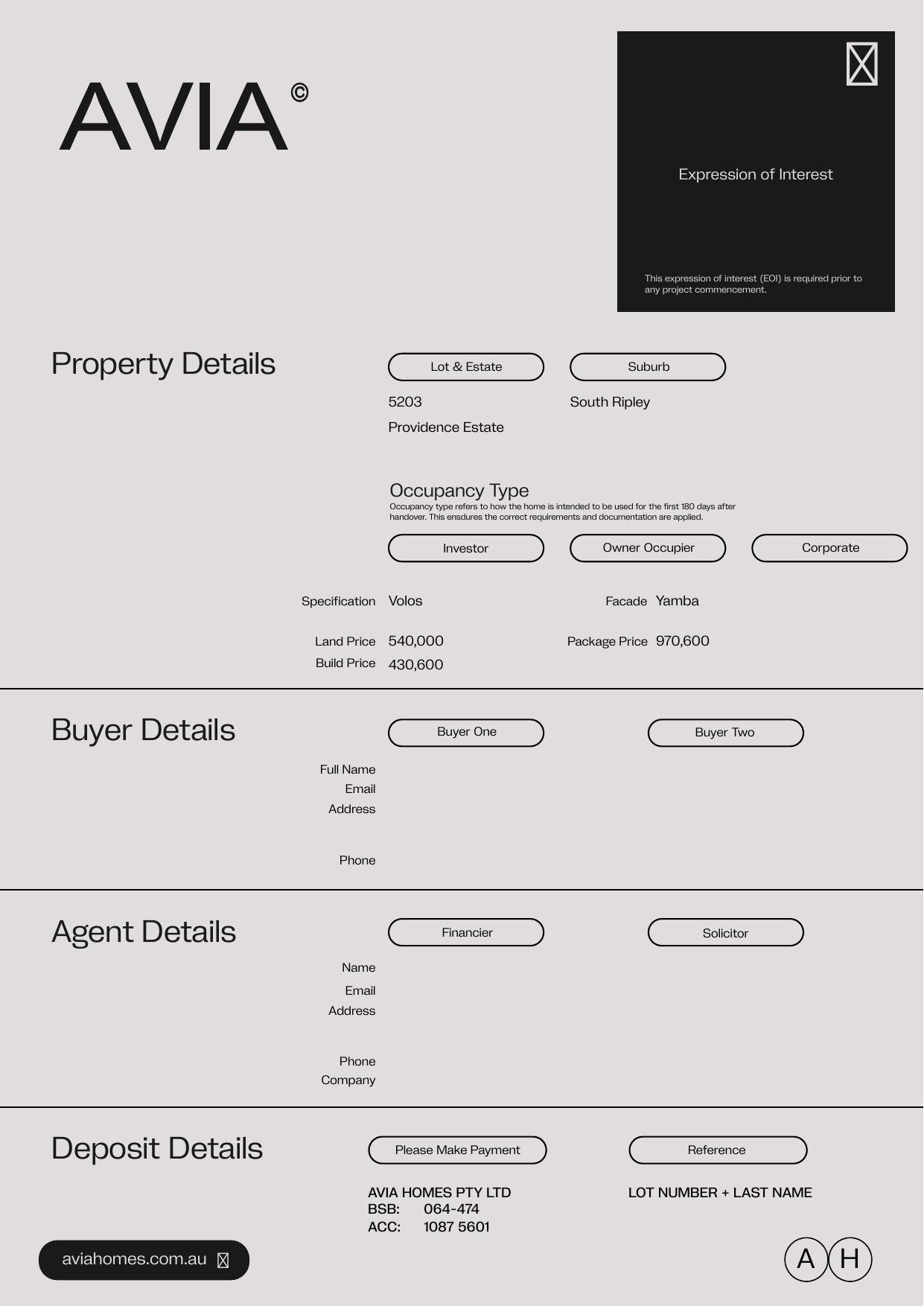 Solta 180 Coastal — Lot 5203, South Ripley