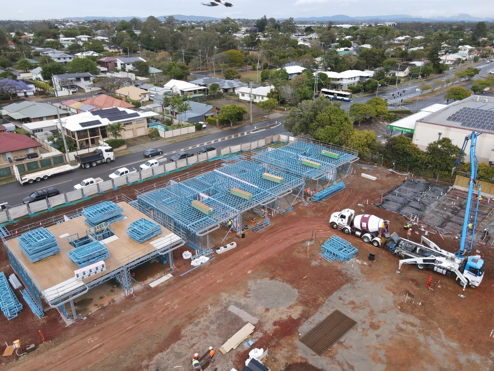 LAYA Residences construction progress drone photo, October 2026