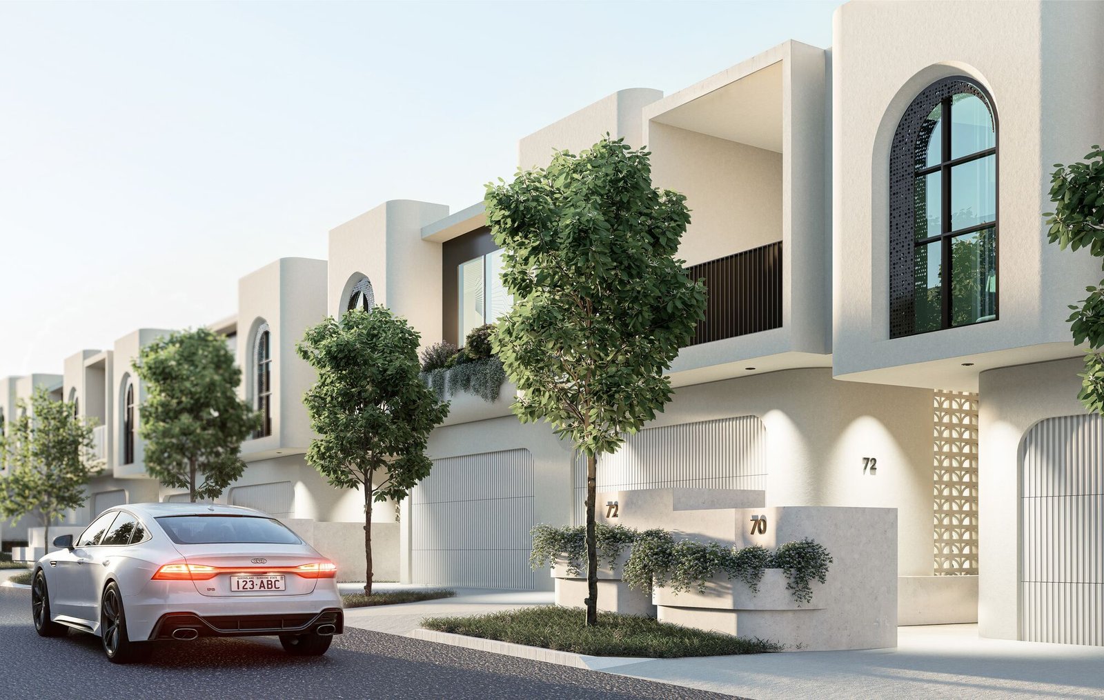 LAYA terrace homes streetscape - artist impression